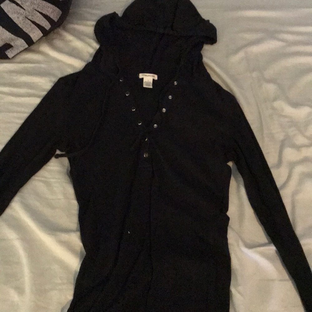 Long sleeve top with hood